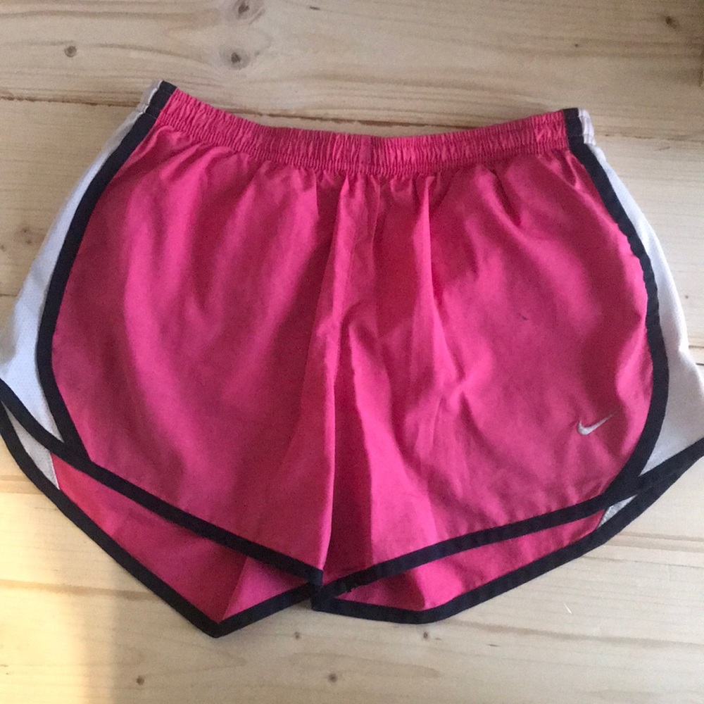 Pink and black Nike Dri-Fit shorts